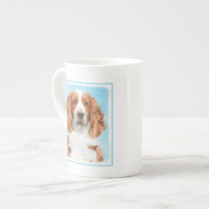 Welsh Springer Spaniel Painting - Original Dog Art Porselein Kop