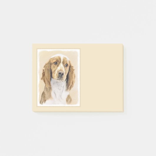 Welsh Springer Spaniel Painting - Original Dog Art Post-it® Notes (Voorkant)