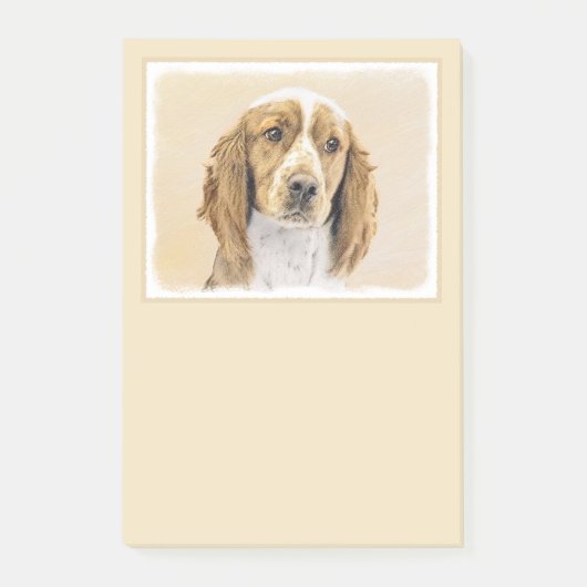Welsh Springer Spaniel Painting - Original Dog Art Post-it® Notes (Voorkant)