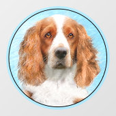 Welsh Springer Spaniel Painting - Original Dog Art Raamsticker (Vel)