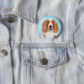 Welsh Springer Spaniel Painting - Original Dog Art Ronde Button 5,7 Cm (In situ)