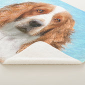 Welsh Springer Spaniel Painting - Original Dog Art Sherpa Deken (3/4)