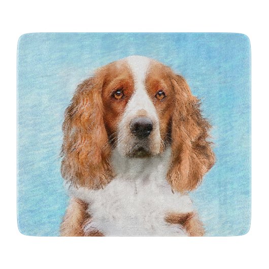 Welsh Springer Spaniel Painting - Original Dog Art Snijplank (Voorkant)