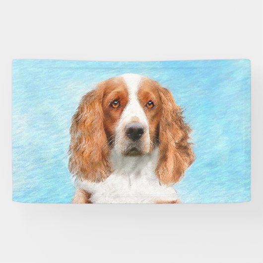 Welsh Springer Spaniel Painting - Original Dog Art Spandoek (Horizontaal)