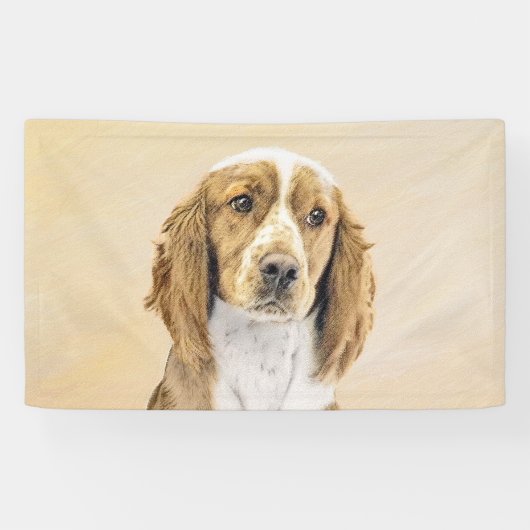 Welsh Springer Spaniel Painting - Original Dog Art Spandoek (Horizontaal)