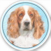 Welsh Springer Spaniel Painting - Original Dog Art Sticker (Voorkant)