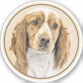 Welsh Springer Spaniel Painting - Original Dog Art Sticker (Voorkant)