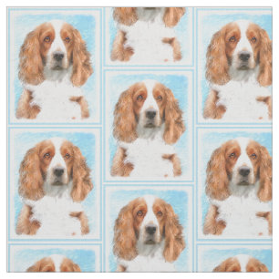 Welsh Springer Spaniel Painting - Original Dog Art Stof