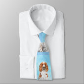 Welsh Springer Spaniel Painting - Original Dog Art Stropdas (Gebonden)