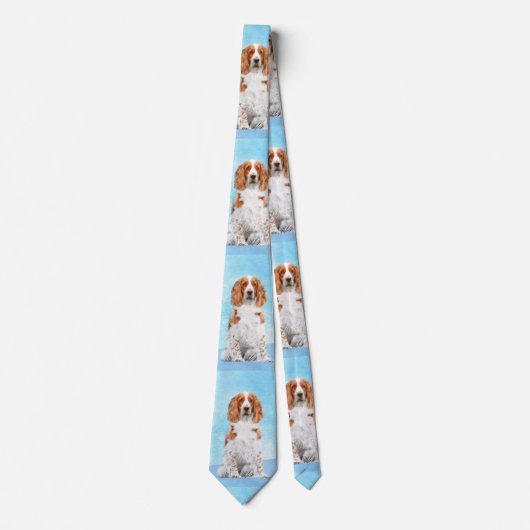 Welsh Springer Spaniel Painting - Original Dog Art Stropdas (Voorkant)