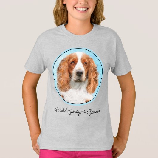 Welsh Springer Spaniel Painting - Original Dog Art T-shirt (Voorkant)