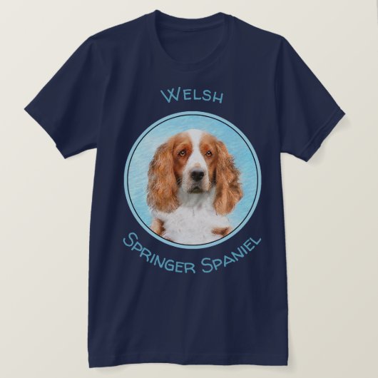 Welsh Springer Spaniel Painting - Original Dog Art T-shirt (Design voorkant)