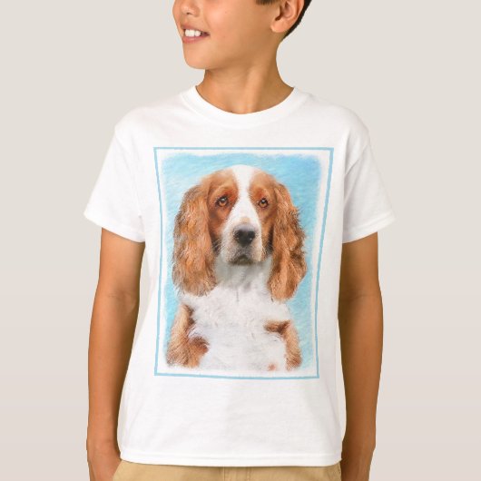Welsh Springer Spaniel Painting - Original Dog Art T-shirt (Voorkant)