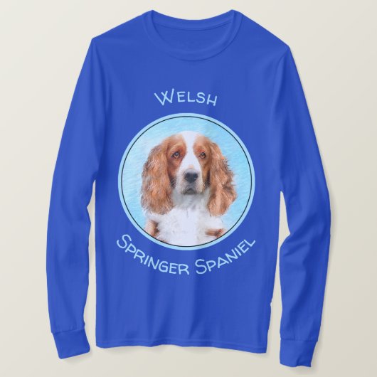 Welsh Springer Spaniel Painting - Original Dog Art T-shirt (Design voorkant)