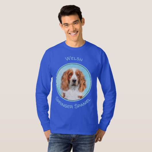 Welsh Springer Spaniel Painting - Original Dog Art T-shirt (Voorkant volledig)