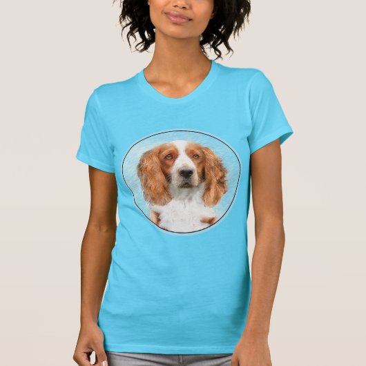 Welsh Springer Spaniel Painting - Original Dog Art T-shirt (Voorkant)