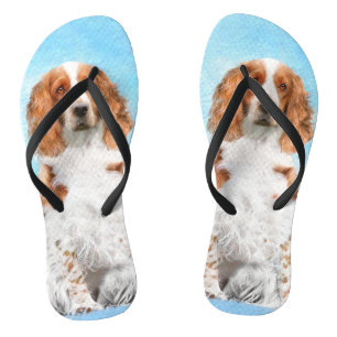 Welsh Springer Spaniel Painting - Original Dog Art Teenslippers