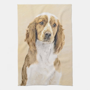 Welsh Springer Spaniel Painting - Original Dog Art Theedoek