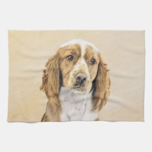 Welsh Springer Spaniel Painting - Original Dog Art Theedoek