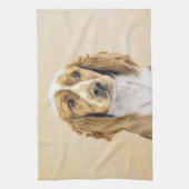 Welsh Springer Spaniel Painting - Original Dog Art Theedoek (Verticaal)