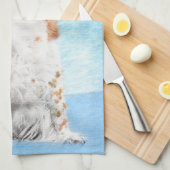 Welsh Springer Spaniel Painting - Original Dog Art Theedoek (Quarter Fold)