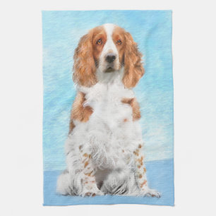 Welsh Springer Spaniel Painting - Original Dog Art Theedoek