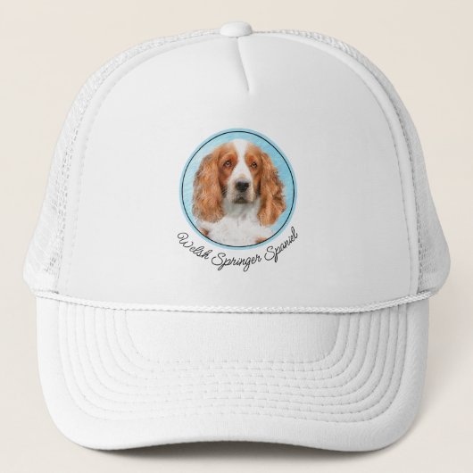 Welsh Springer Spaniel Painting - Original Dog Art Trucker Pet (Voorkant)