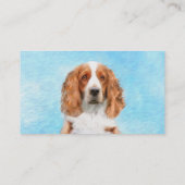 Welsh Springer Spaniel Painting - Original Dog Art Visitekaartje (Achterkant)