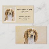 Welsh Springer Spaniel Painting - Original Dog Art Visitekaartje (Voorkant / Achterkant)
