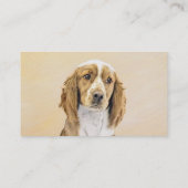 Welsh Springer Spaniel Painting - Original Dog Art Visitekaartje (Achterkant)