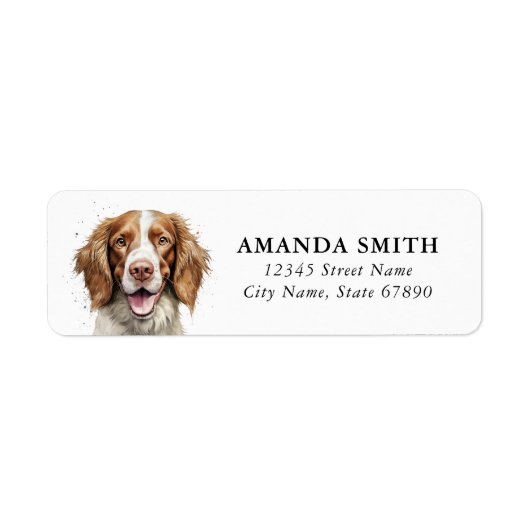 Welsh Springer Spaniel Retouradreslabels Etiket (Voorkant)