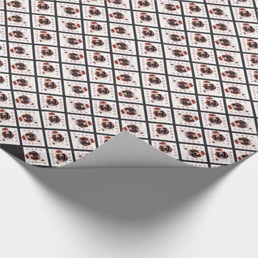 Welsh Springer Spaniel Santa Paws Cadeaupapier (Hoek)