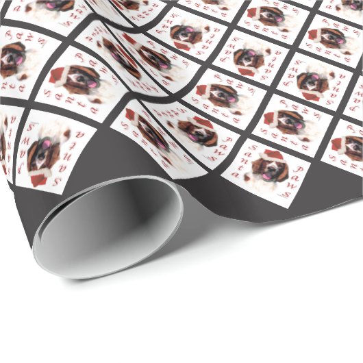 Welsh Springer Spaniel Santa Paws Cadeaupapier (Rol Hoek)