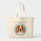 Welsh Springer Spaniel Schilderen Originele Hond A Grote Tote Bag (Voorkant)