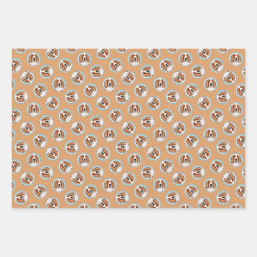 Welsh Springer Spaniel Schilderen Originele Hond A Inpakpapier Vel (Voorkant 3)