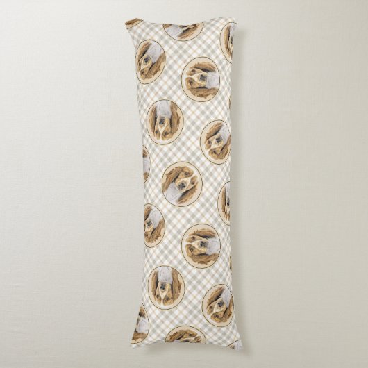 Welsh Springer Spaniel Schilderen Originele Hond A Lichaamskussen (Voorkant Verticaal)