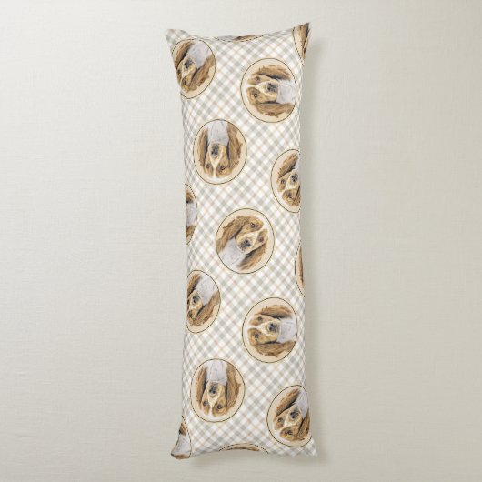 Welsh Springer Spaniel Schilderen Originele Hond A Lichaamskussen (Achterkant (Verticaal))