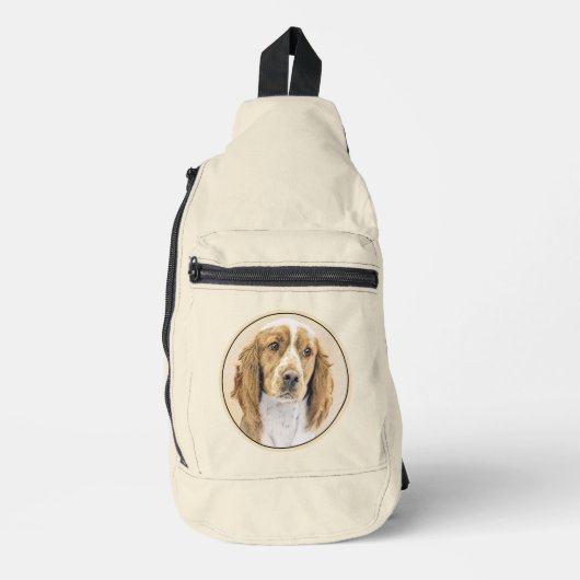 Welsh Springer Spaniel Schilderen Originele Hond A Sling Bag (Voorkant)