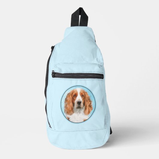Welsh Springer Spaniel Schilderen Originele Hond A Sling Bag (Voorkant)