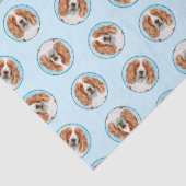 Welsh Springer Spaniel Schilderen Originele Hond A Tissuepapier (Detail)