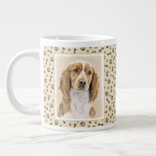 Welsh Springer Spaniel Schilderij - Originele Hond Grote Koffiekop
