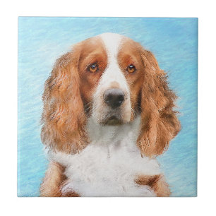 Welsh Springer Spaniel Schilderij - Originele Hond Tegeltje
