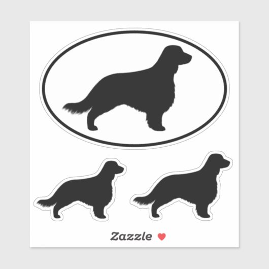 Welsh Springer Spaniel Silhouetten met Lange Staar Sticker (Vel)