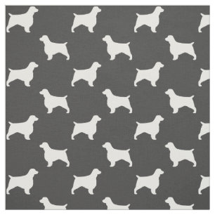 Welsh Springer Spaniel Silhouettes Pattern Stof