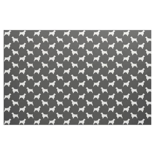 Welsh Springer Spaniel Silhouettes Pattern Stof (Fat Quarter)