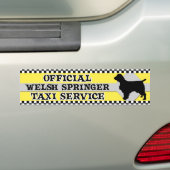 Welsh Springer Spaniel Taxi Service Bumpersticker (Op auto)
