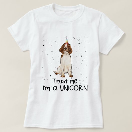 Welsh Springer Spaniel Vertrouw me in een eenhoorn T-shirt (Design voorkant)