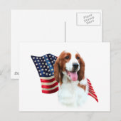 Welsh Springer Spaniel Vlag Briefkaart (Voorkant / Achterkant)