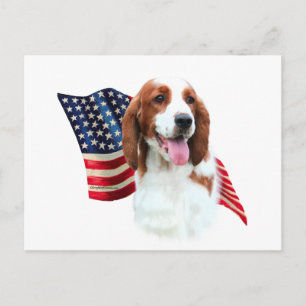 Welsh Springer Spaniel Vlag Briefkaart