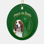 Welsh Springer Spaniel Vrede Keramisch Ornament (Links)